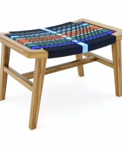 Masaya & Co. Masaya Manila Ottoman - Mot Mot Pattern 14 Masaya & Co. Masaya Manila Ottoman - Mot Mot Pattern