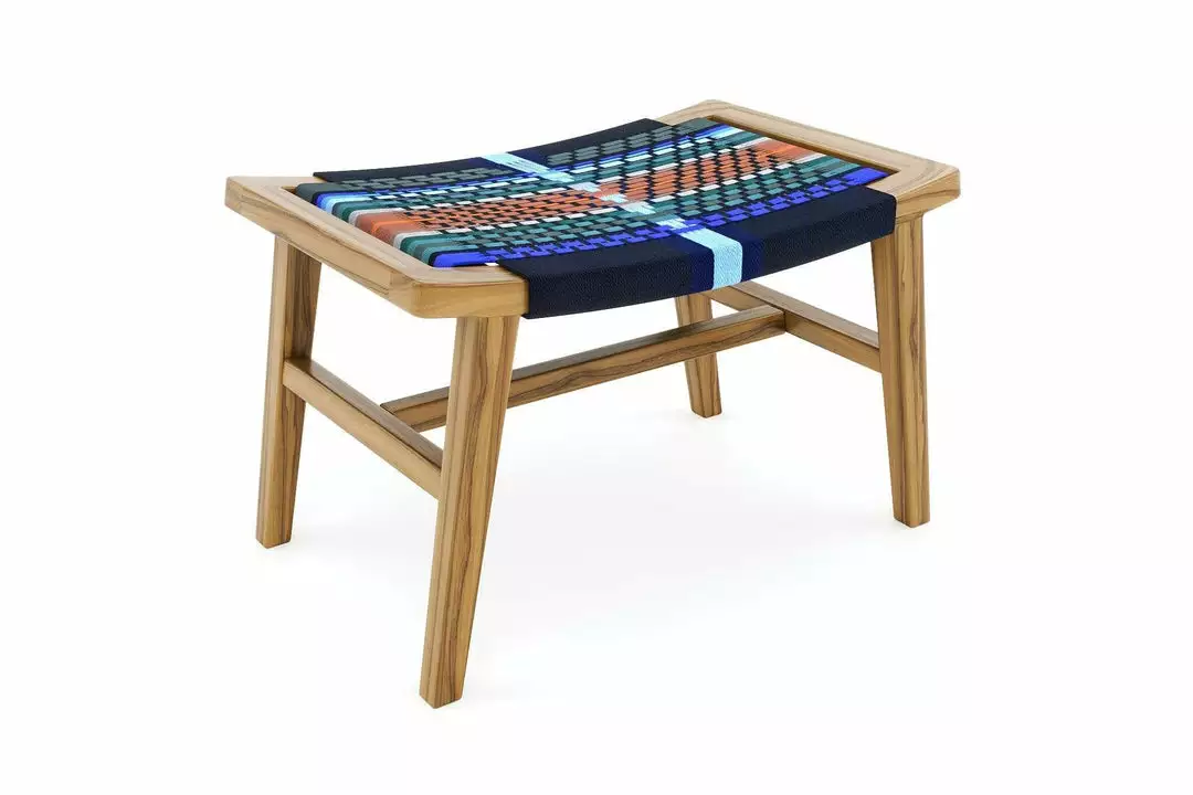 Masaya & Co. Masaya Manila Ottoman - Mot Mot Pattern 7 Masaya & Co. Masaya Manila Ottoman - Mot Mot Pattern