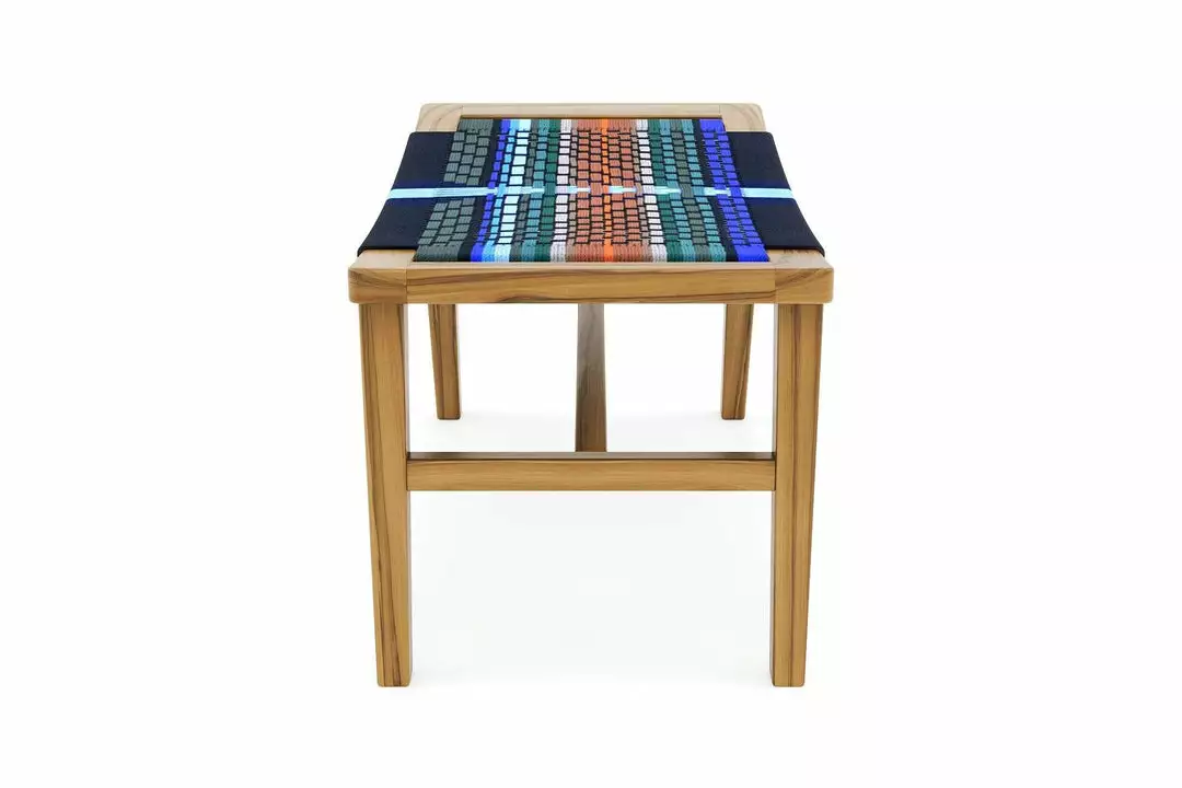 Masaya & Co. Masaya Manila Ottoman - Mot Mot Pattern 3 Masaya & Co. Masaya Manila Ottoman - Mot Mot Pattern