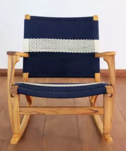 Masaya & Co. Masaya Rocking Chair - Navy + White