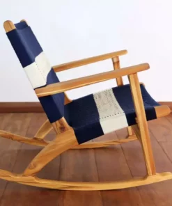 Masaya & Co. Masaya Rocking Chair - Navy + White