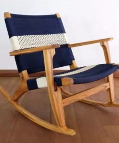 Masaya & Co. Masaya Rocking Chair - Navy + White