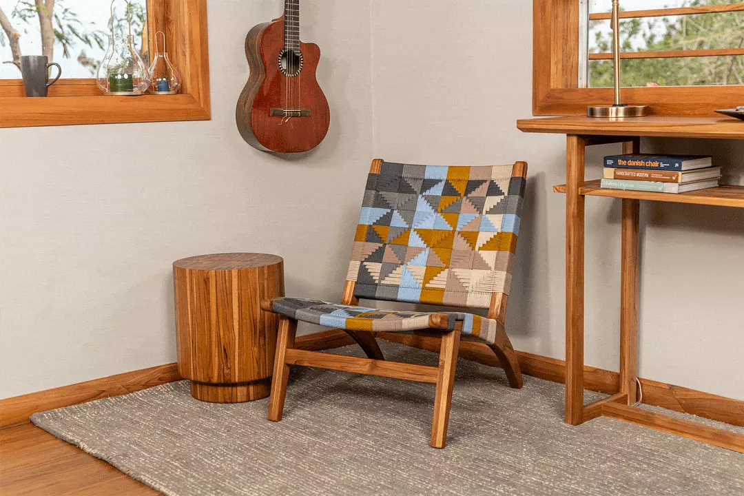 Masaya & Co. Furniture Masaya Manila Lounge Chair - Prisma Pattern 2 Masaya & Co. Furniture Masaya Manila Lounge Chair - Prisma Pattern