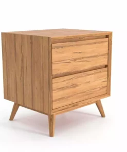 Masaya & Co. Mid Century Two Drawer Side Table / Nightstand