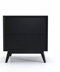 Masaya & Co. Mid Century Two Drawer Side Table / Nightstand