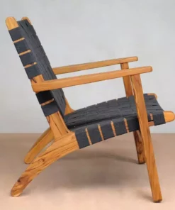 Masaya & Co. Outdoor Arm Chair - Charcoal Sunbrella