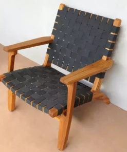 Masaya & Co. Outdoor Arm Chair - Charcoal Sunbrella