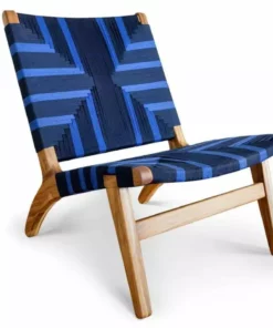 Masaya & Co. Furniture Masaya Manila Lounge Chair - Midnight Blue