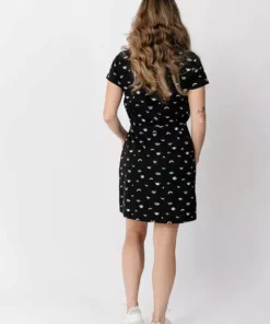 Mata Traders Abby Onyx Eyes Drawstring Dress