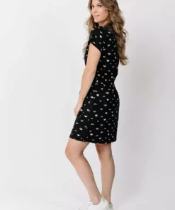 Mata Traders Abby Onyx Eyes Drawstring Dress