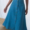 Mata Traders Brighton Linen Skirt - Blue Best Sellers