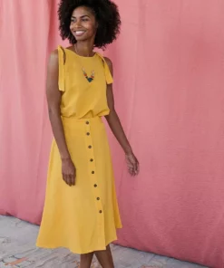 Mata Traders Best Sellers Brighton Linen Skirt - Yellow 5 Mata Traders Best Sellers Brighton Linen Skirt - Yellow