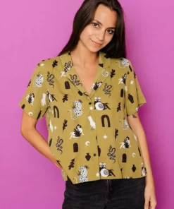 Mata Traders Clothing Olive Curios Camp Shirt