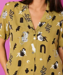 Mata Traders Clothing Olive Curios Camp Shirt 6 Mata Traders Clothing Olive Curios Camp Shirt