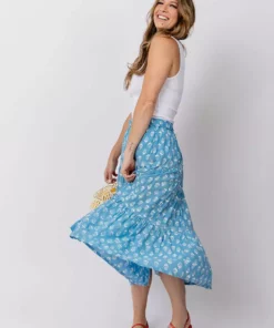 Mata Traders Danielle Cornflower Blossom Tiered Skirt
