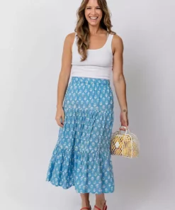 Mata Traders Danielle Cornflower Blossom Tiered Skirt