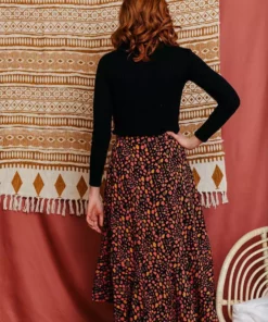 Mata Traders Fatima Pink Spots Flounce Skirt Best Sellers