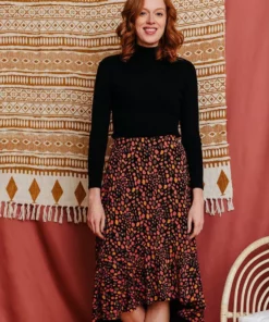 Mata Traders Fatima Pink Spots Flounce Skirt Best Sellers