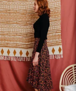 Mata Traders Fatima Pink Spots Flounce Skirt Best Sellers