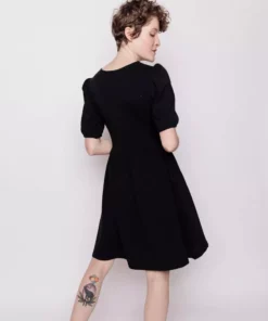 Mata Traders Inez Black Bubble Sleeve Dress