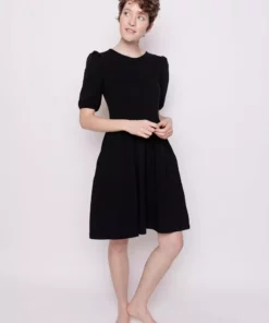 Mata Traders Inez Black Bubble Sleeve Dress