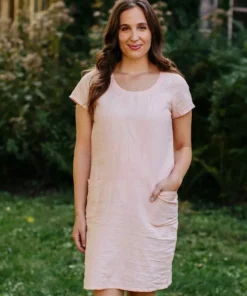 Mata Traders Kensington Pink Linen Dress