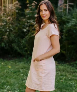 Mata Traders Kensington Pink Linen Dress