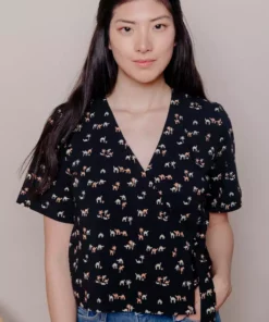 Mata Traders Marley Camels Boxy Wrap Top