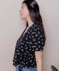 Mata Traders Marley Camels Boxy Wrap Top