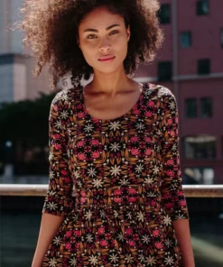 Mata Traders Clothing Novela Mauve Tile Dress