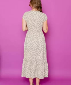 Mata Traders Clothing Randi Savanna Stripe Midi Dress
