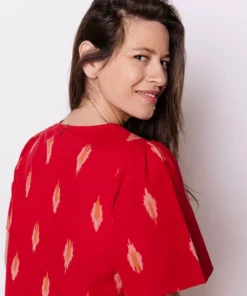 Mata Traders Winnie Cherry Ikat Dress Clothing