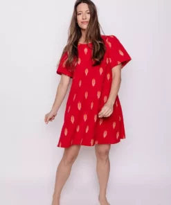 Mata Traders Winnie Cherry Ikat Dress Clothing
