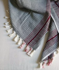 Anatolico Matia Turkish Blanket / Scarf - Black Throw Blankets