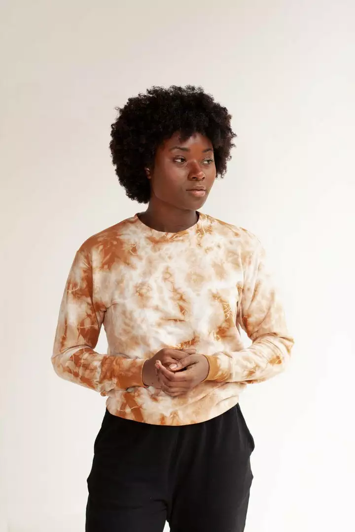 North Of West Sale Max Tie Dye Sweatshirt - Amber 1 North Of West Sale Max Tie Dye Sweatshirt - Amber