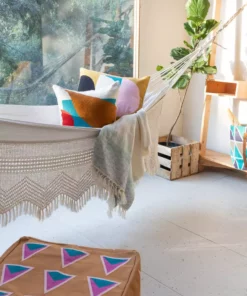 Leah Singh Maya Ochre Pouf