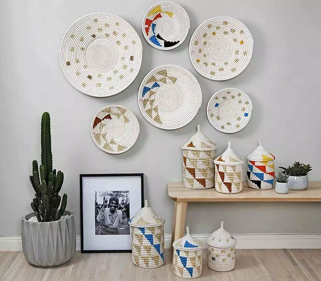 Mbare Ikiba Small Basket - Copper Squares 2 Mbare Ikiba Small Basket - Copper Squares