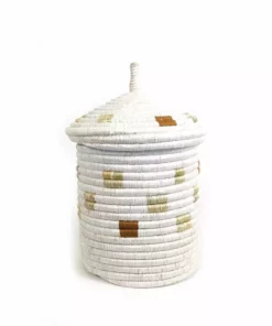 Mbare Ikiba Small Basket - Copper Squares