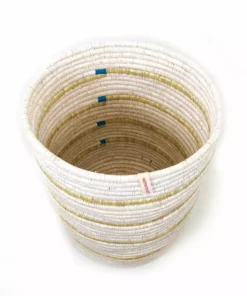 Mbare Ikiba Storage Basket - Blue Squares