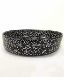 Mbare Large Black Mud Cloth Bowl Home Goods