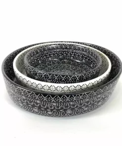 Mbare Large Black Mud Cloth Bowl Home Goods