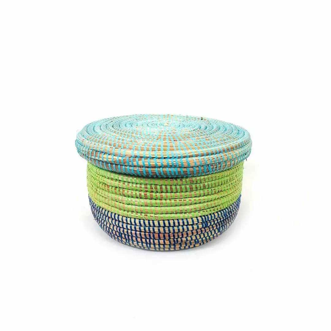 Mbare Modern Storage Basket Set - Coastal Blues Home Goods 5 Mbare Modern Storage Basket Set - Coastal Blues Home Goods