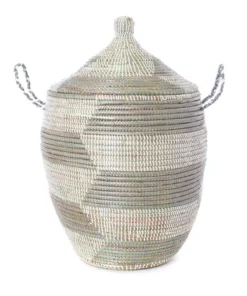 Swahili African Modern Medium Silver And White Prayer Mat Hamper