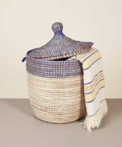 Mbare Medium Two-Tone Hamper Basket