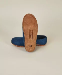 Kyrgies Men's Molded Sole High Back Wool Slippers - Navy 10 Kyrgies Men's Molded Sole High Back Wool Slippers - Navy