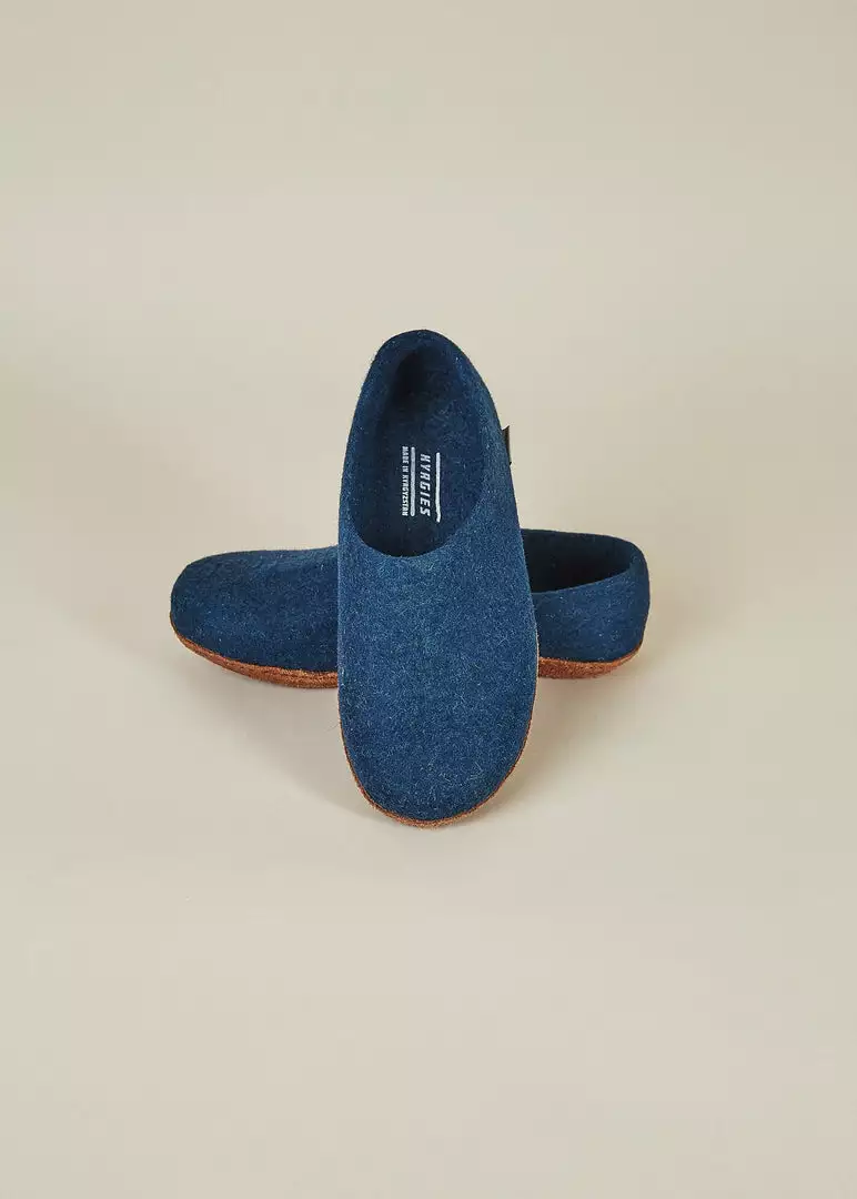 Kyrgies Men's Molded Sole High Back Wool Slippers - Navy 1 Kyrgies Men's Molded Sole High Back Wool Slippers - Navy
