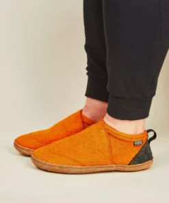 Kyrgies Men's Wool Tengries Slippers - Orange