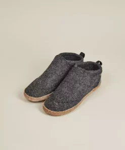 Kyrgies Men's Wool Tengries Slippers - Charcoal