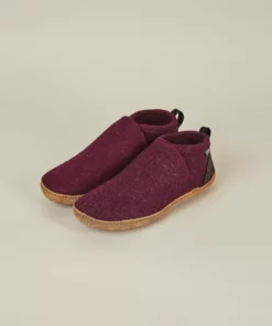 Kyrgies Men's Wool Tengries Slippers - Plum