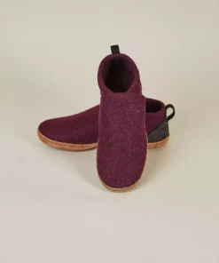 Kyrgies Men's Wool Tengries Slippers - Plum